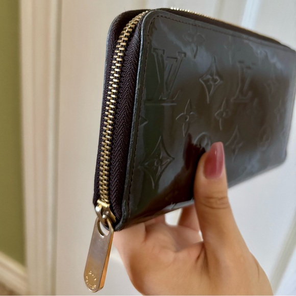 Louis Vuitton Vernis Zippy Wallet Terre d’ombre (Espresso) Authentic Long Wallet - Picture 7 of 16